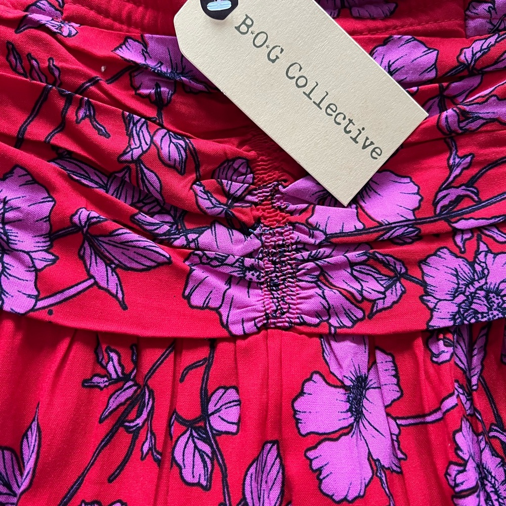 NWT Sweetheart neckline ruched wide leg jumpsuit
